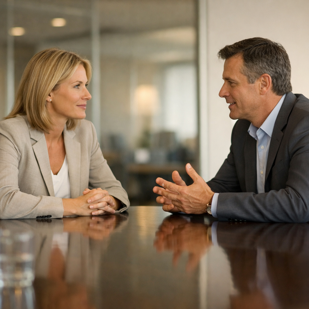 Professionals closing a business deal